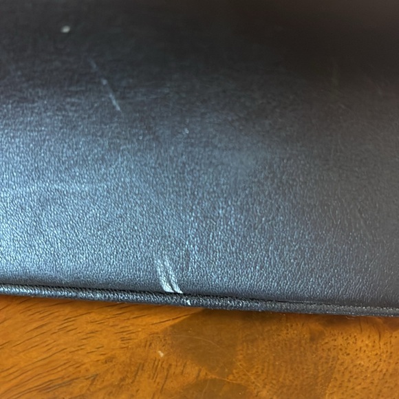 Talbots Large Quilted Black with Leather Tote Bag Shoulder w/ Coin Purse Key Fob - Picture 4 of 13